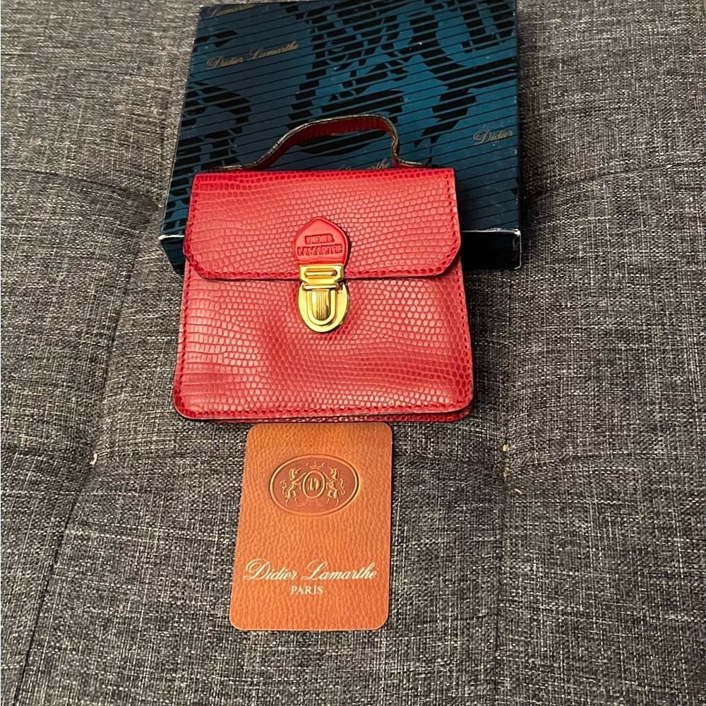 DIDIER LAMARTHE Red Mini Purse Accessory Made in France